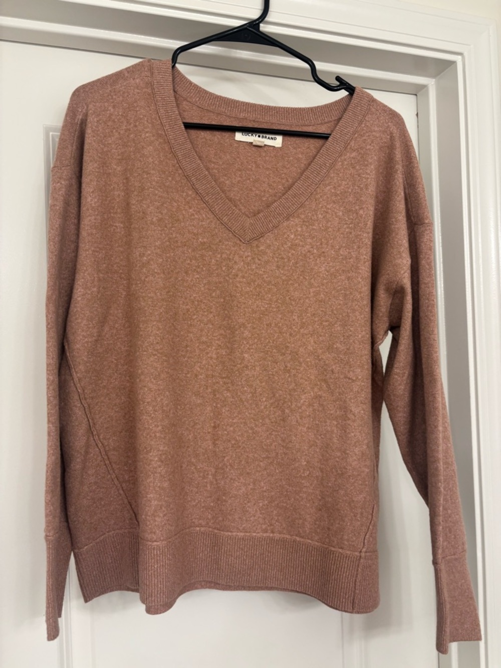 Lucky Brand Women's V-Neck Sweater - Rose Taupe